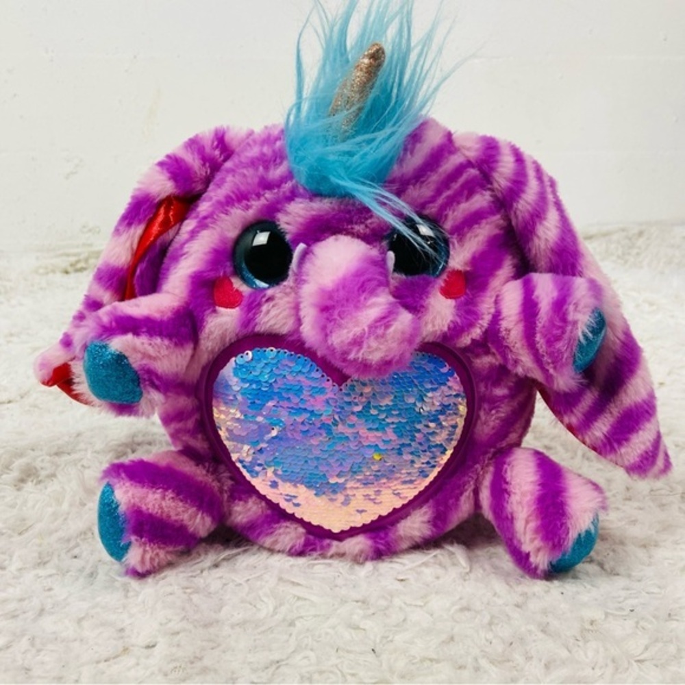 Rainbocorns purple Wild Heart Surprise Elephantcorn plush top